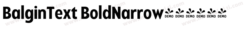 BalginText BoldNarrow字体转换